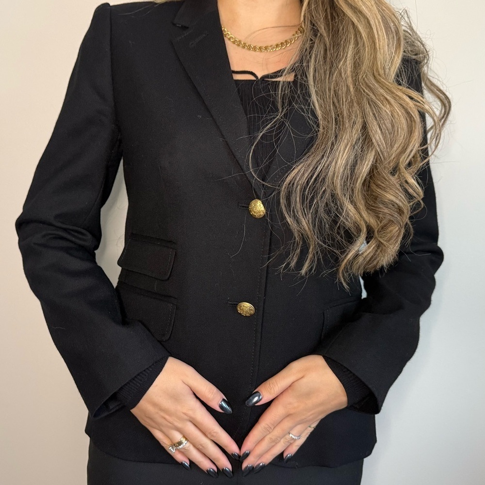 J crew Schoolboy black blazer - Picture 2 of 8